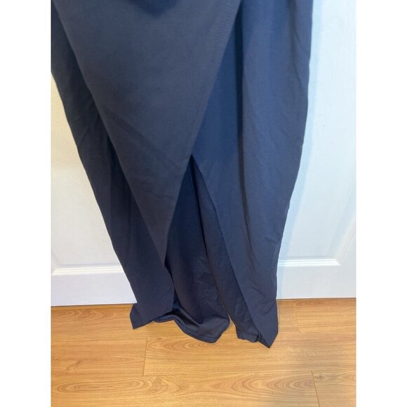Lulus Sweetest Admirer Navy Blue Ruched Surplice Maxi Dress Small Formal NWOT - Picture 8 of 10